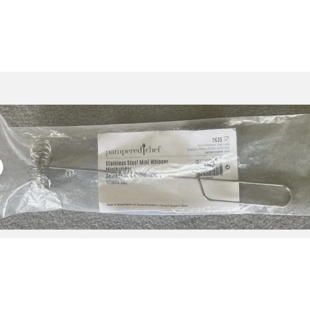 New Pampered Chef Stainless Steel Mini Whipper #2635